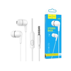 Hoco Earphones M97 Enjoy Original Series with Mic and One-Button control 1.2m 3.5mm White